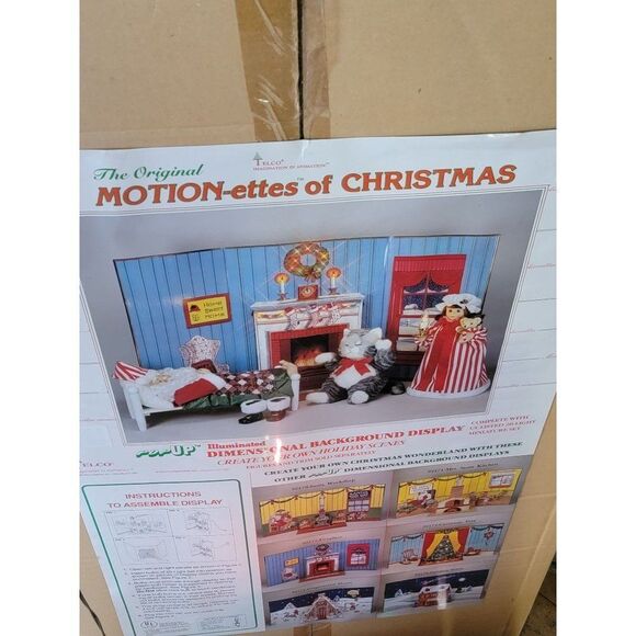 Telco Vintage motionette fireplace dimensional background display Xmas accessory - Picture 11 of 14